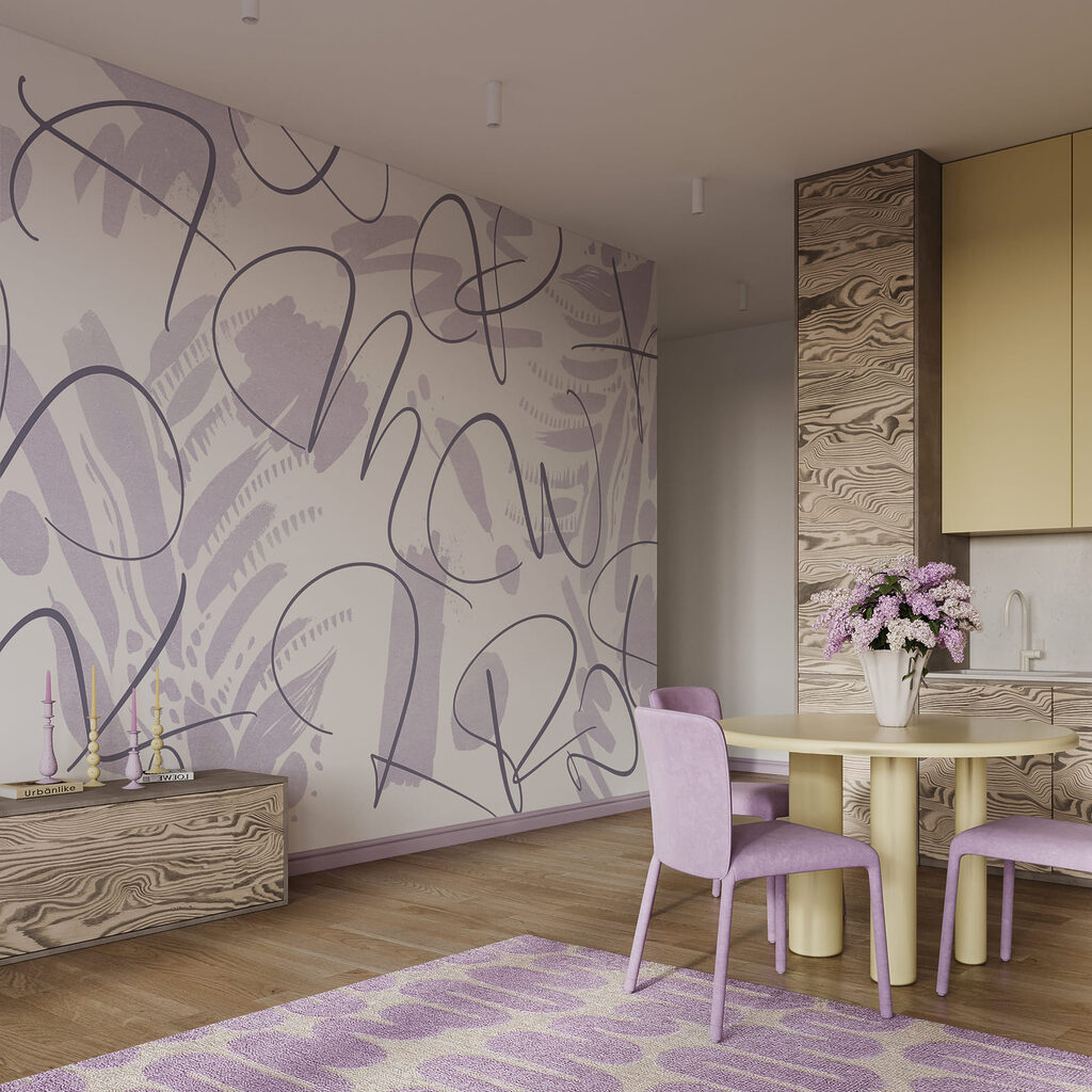 Artful lines on a soft background