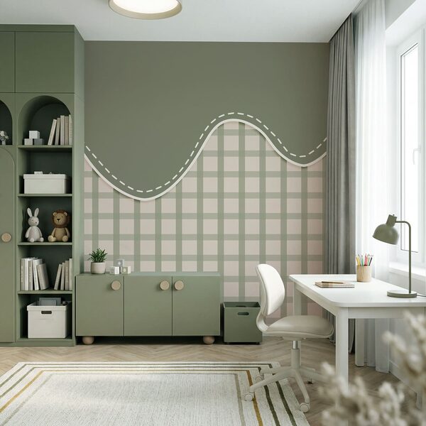 Green and white pattern