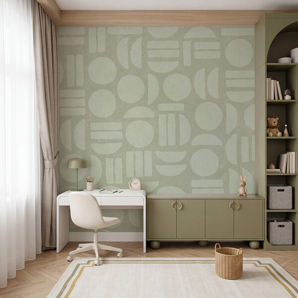 Pattern of circles and lines