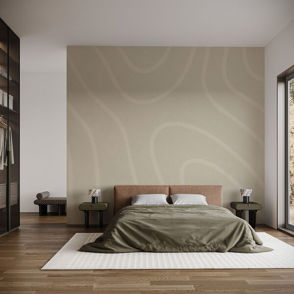White and tan wavy pattern
