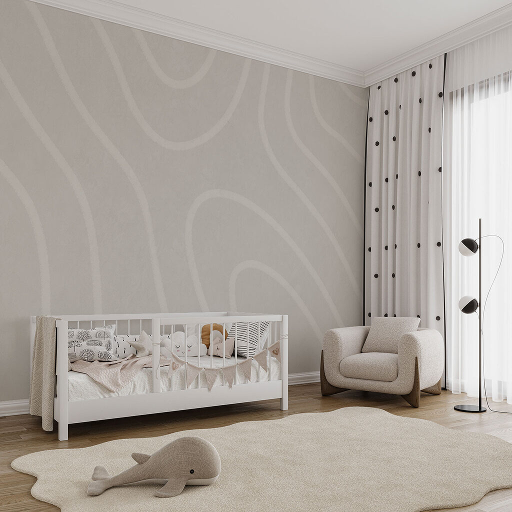 White surface with wavy lines