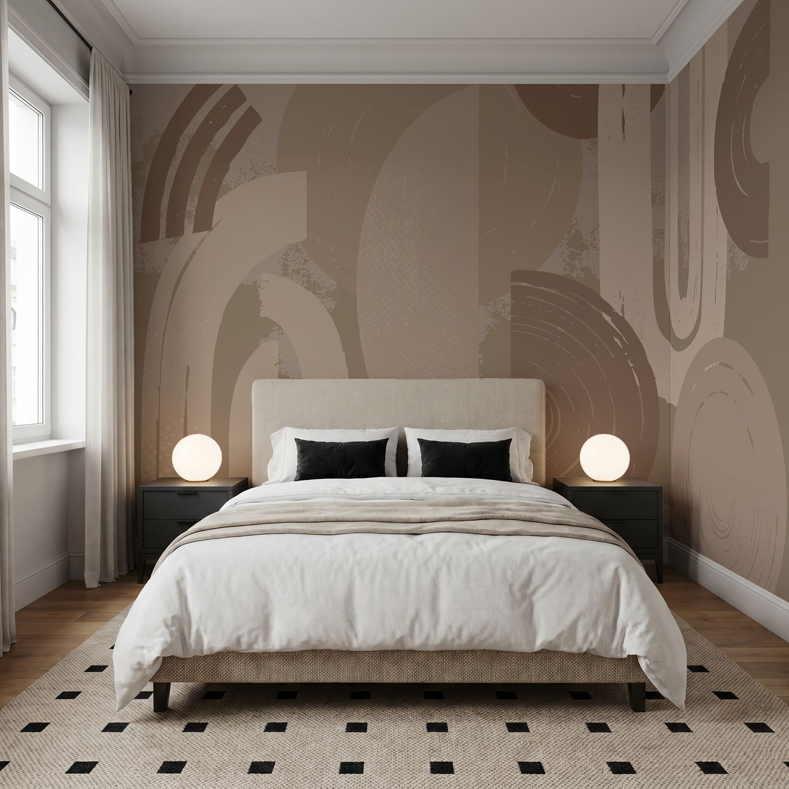 Abstract shapes in warm tones