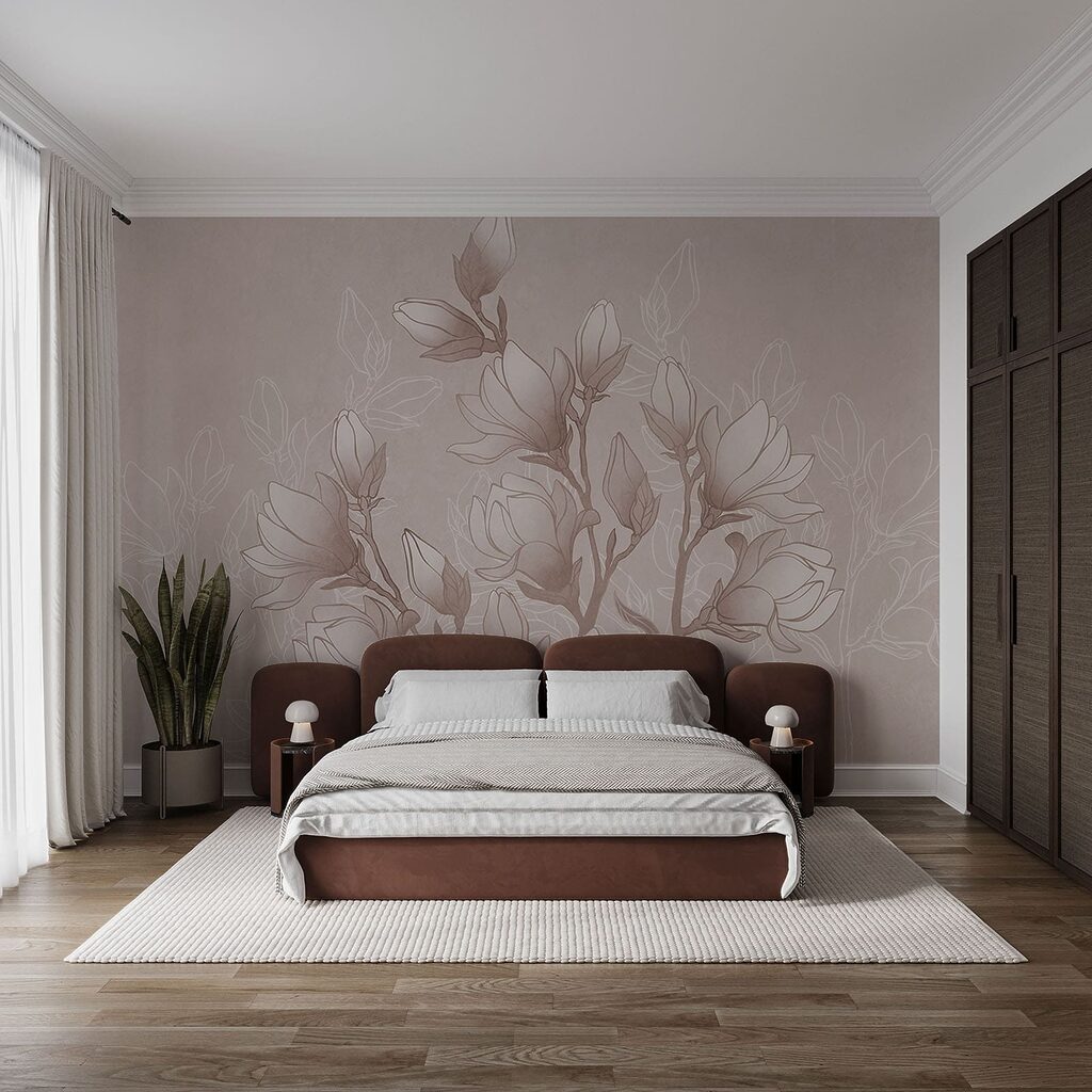 Drawing of flowers on a branch