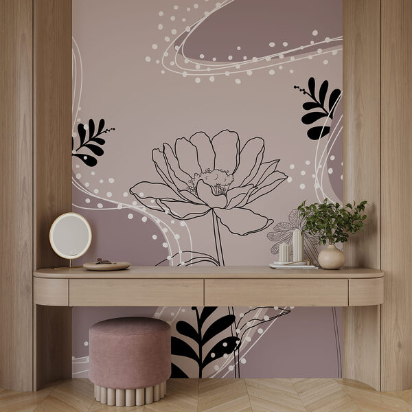 Drawing of flowers and leaves Drawing of flowers and leaves