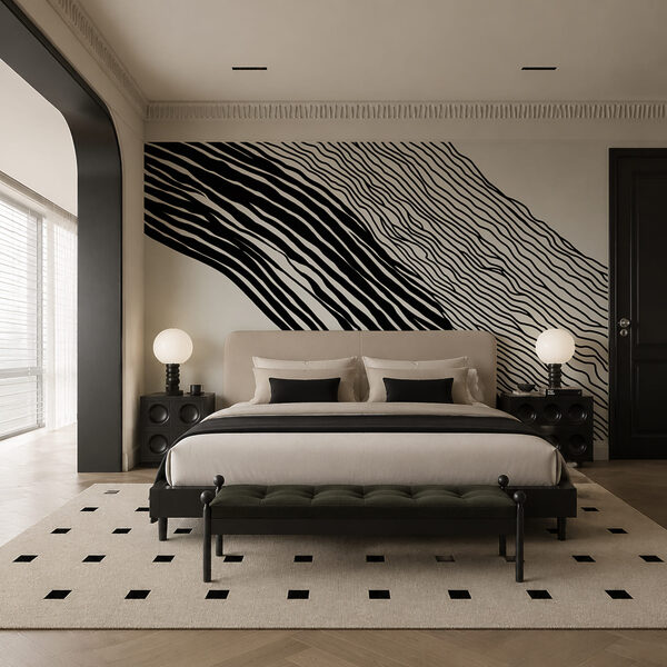 Black and white image of lines