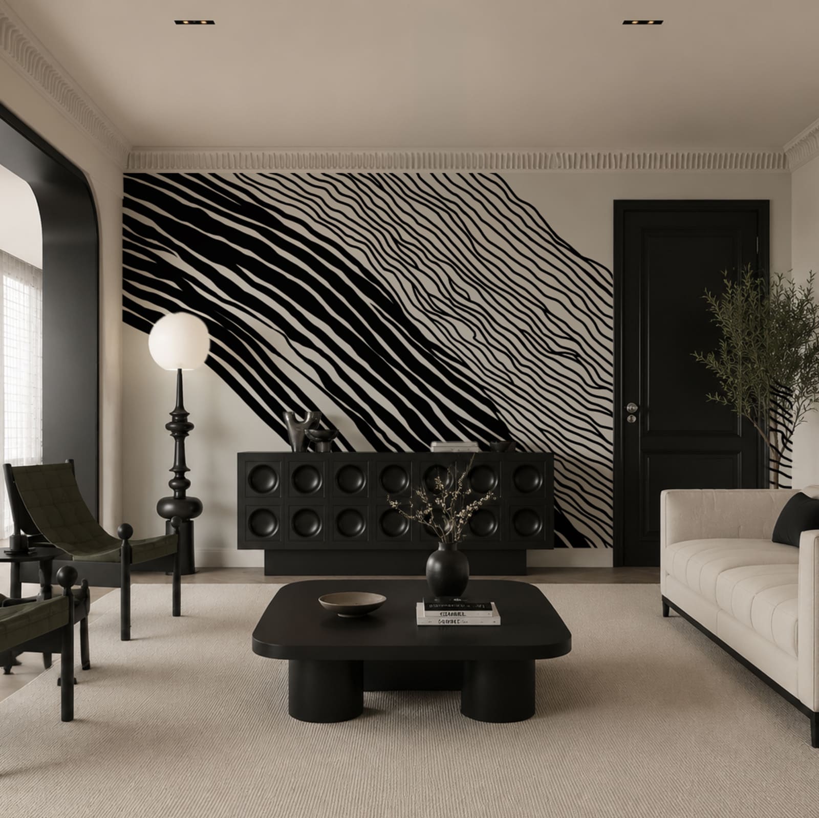 Black and white image of lines