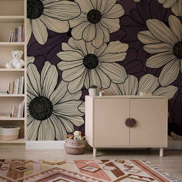 Vibrant floral design with dark tones Vibrant floral design with dark tones