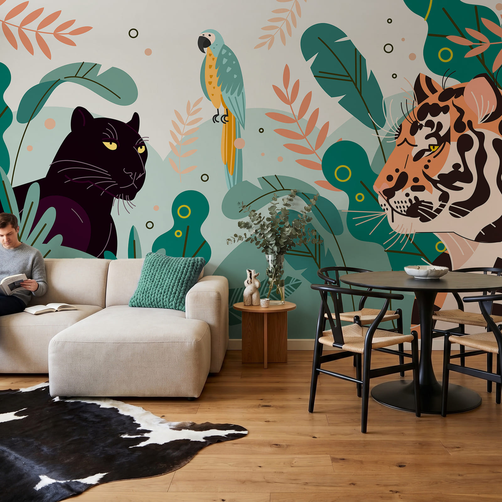 Group of animals in the jungle