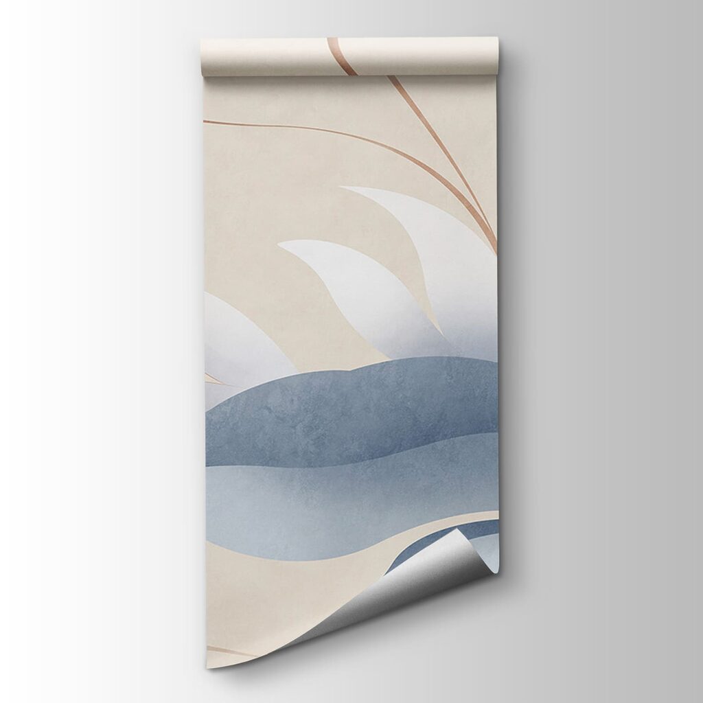 - Graceful flowing abstract design