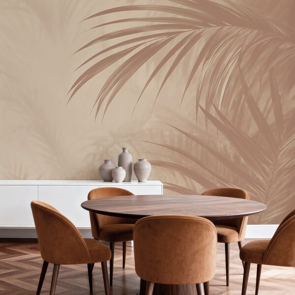Serene palm leaf background design