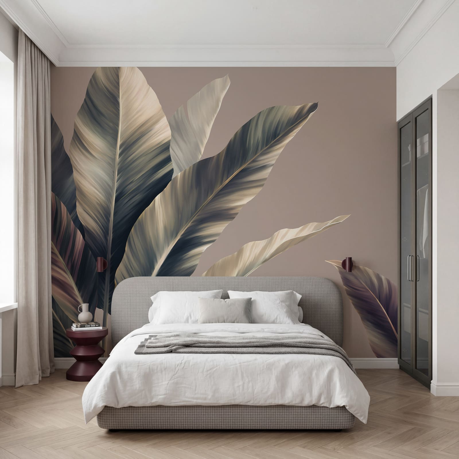 Lush leaves with soft hues displayed Lush leaves with soft hues displayed