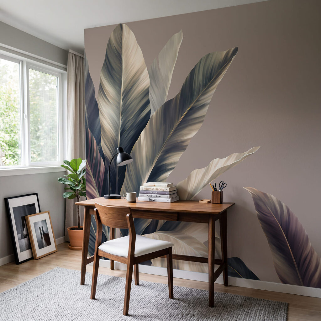 Lush leaves with soft hues displayed Lush leaves with soft hues displayed