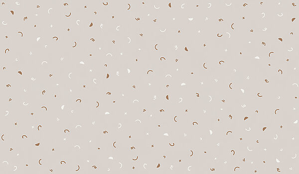 Pattern of small shapes and symbols
