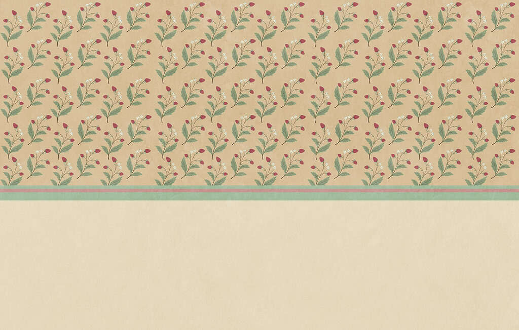 Pattern of flowers and leaves on a beige background Pattern of flowers and leaves on a beige background
