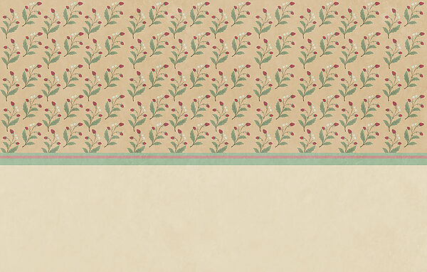 Pattern of flowers and leaves on a beige background Pattern of flowers and leaves on a beige background
