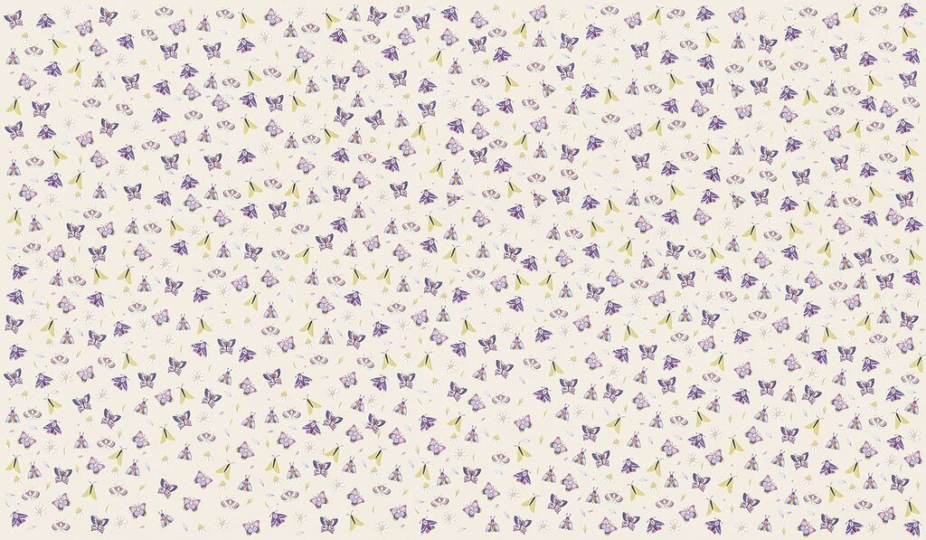 Pattern of butterflies and flowers