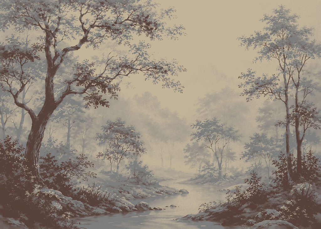 River running through a forest