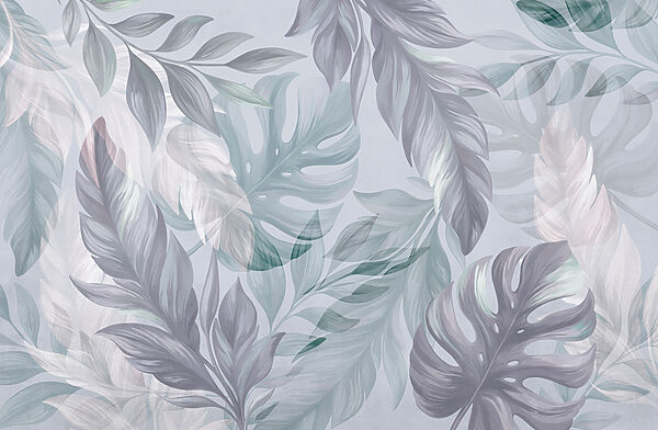 Soft foliage in muted tones