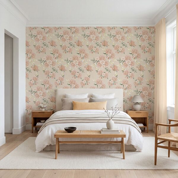 Pattern of flowers on a beige background Pattern of flowers on a beige background