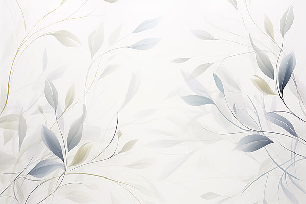 White background with leaves