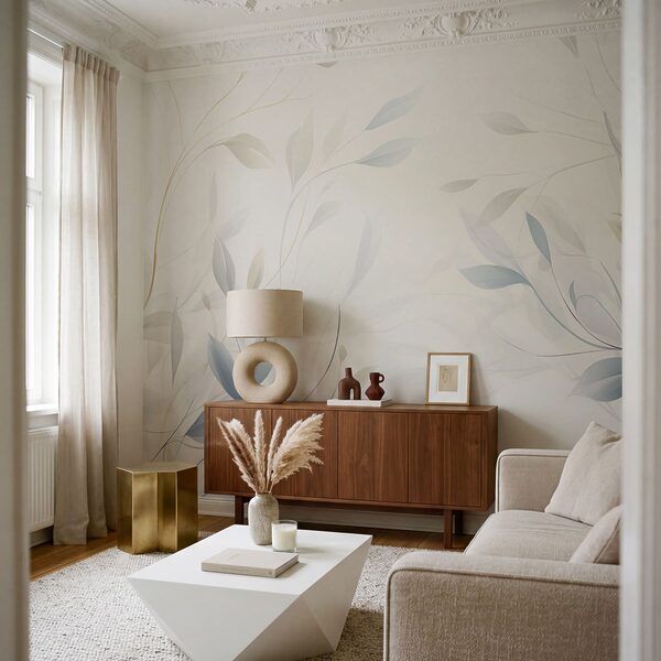 White background with leaves