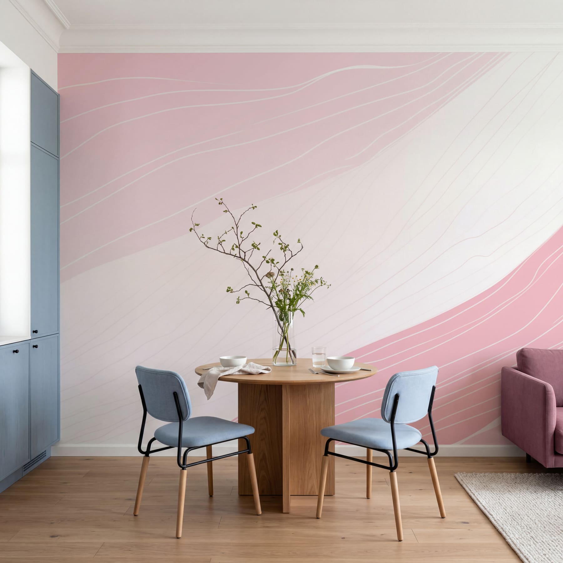 Pink and white wavy lines Pink and white wavy lines