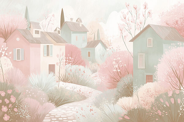 Painting of a small town