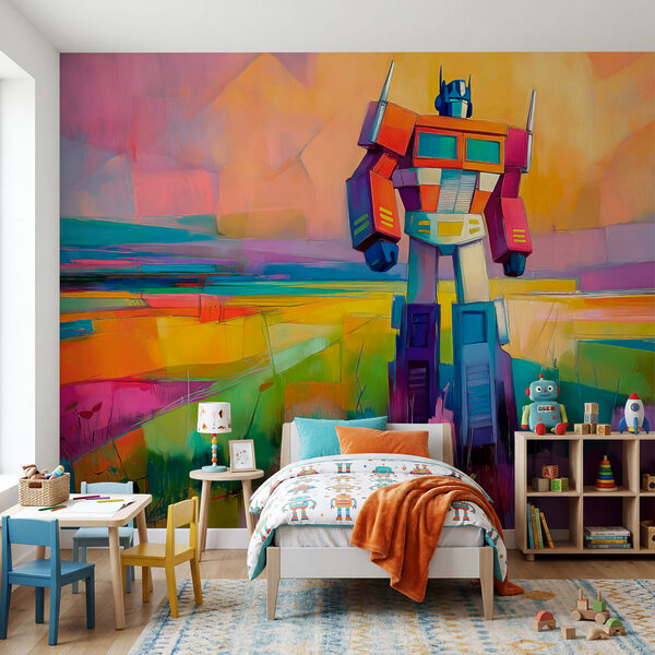 Colorful painting of a robot Colorful painting of a robot