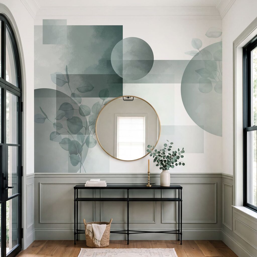 Serene shapes and delicate leaves unite Serene shapes and delicate leaves unite