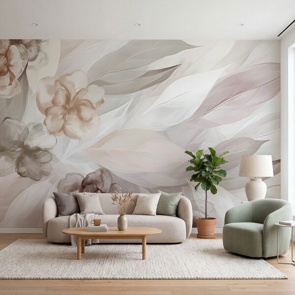 Wall mural Soft petals and blooms in harmony (SKU: w09111v1) Wall mural Wall mural Soft petals and blooms in harmony (SKU: w09111v1)