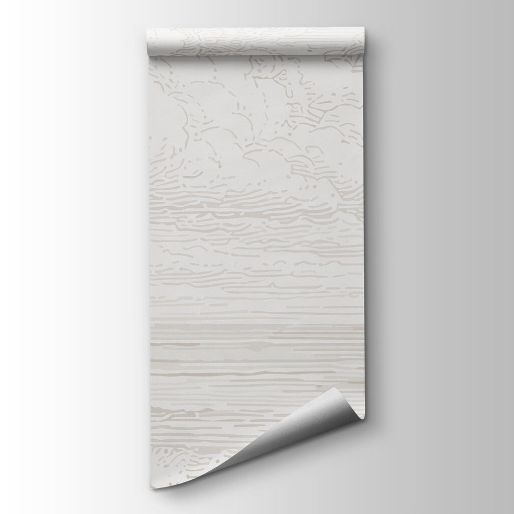Drawing of a beach with waves Drawing of a beach with waves