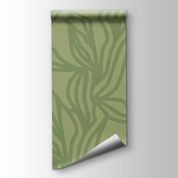 Green pattern with leaves Green pattern with leaves