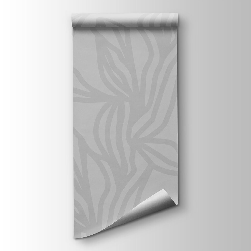 Grey pattern with leaves