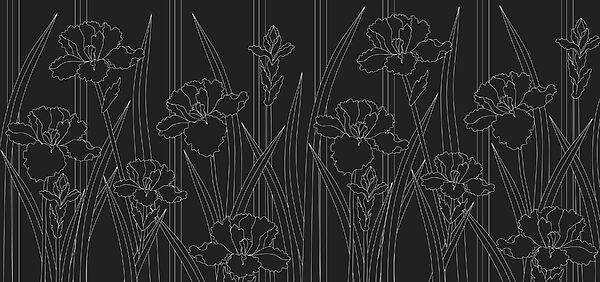 Black and white floral pattern