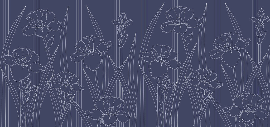 Blue and white floral pattern Blue and white floral pattern