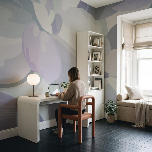 Soft pastel floral abstract design