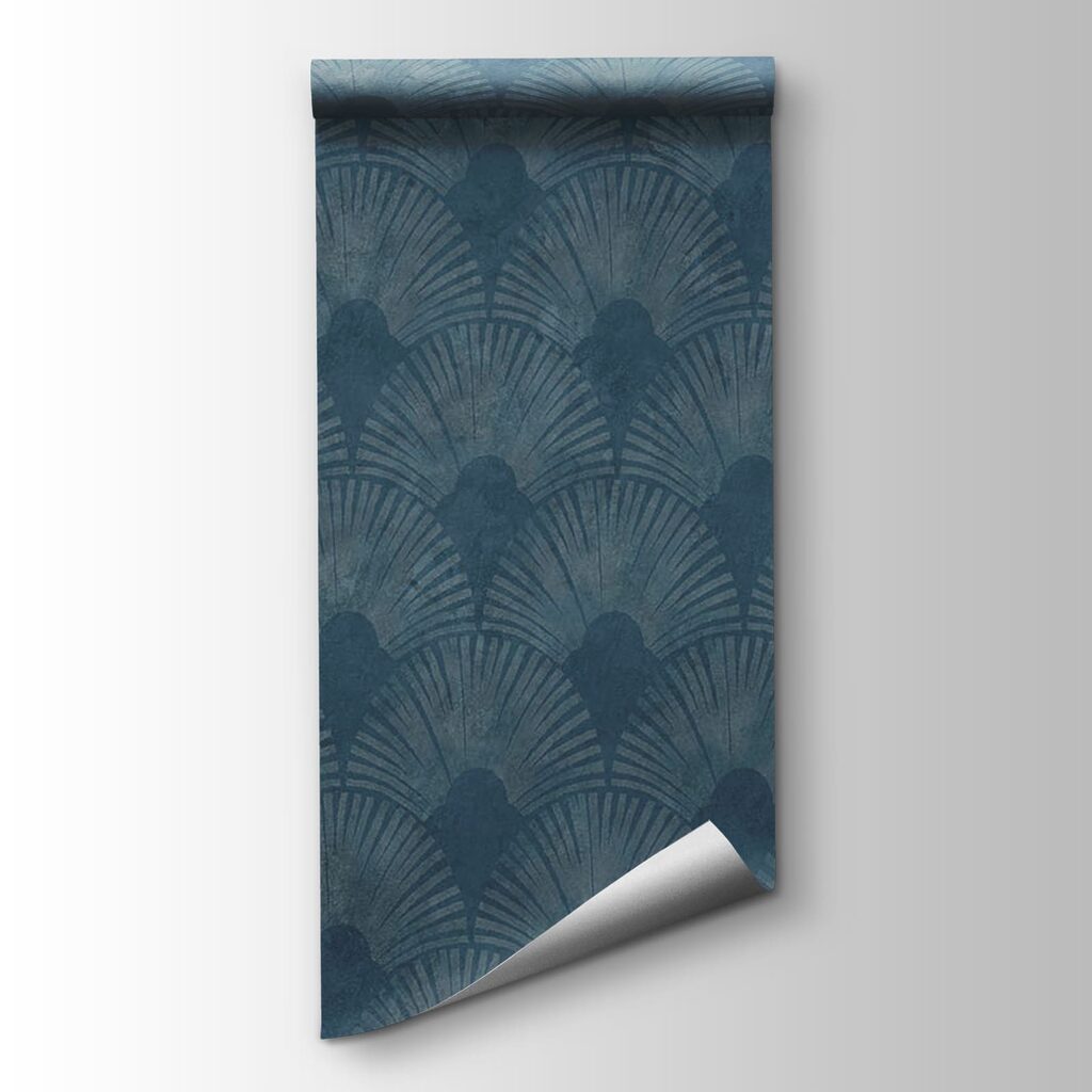 Blue wallpaper with a pattern Blue wallpaper with a pattern
