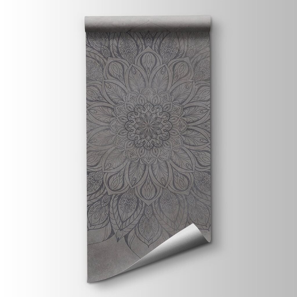 Grey and black mandala Grey and black mandala