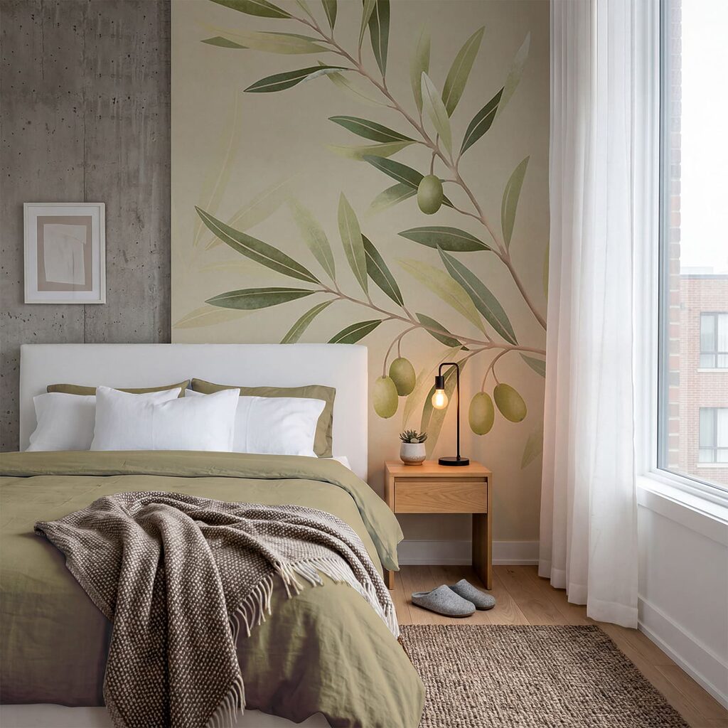 Delicate olive branch design element Delicate olive branch design element