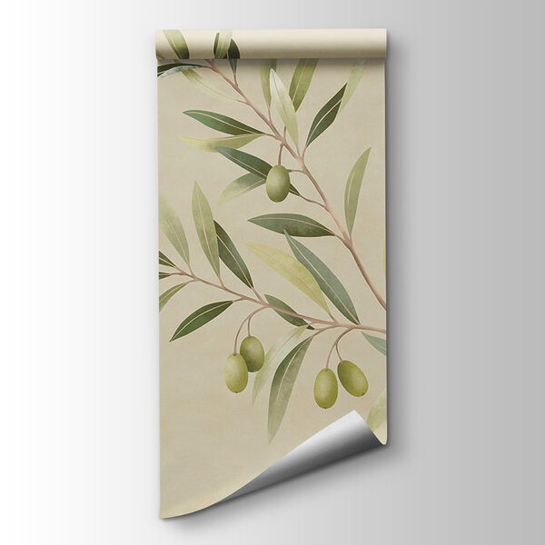 Delicate olive branch design element Delicate olive branch design element