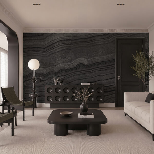 Black and white striped surface