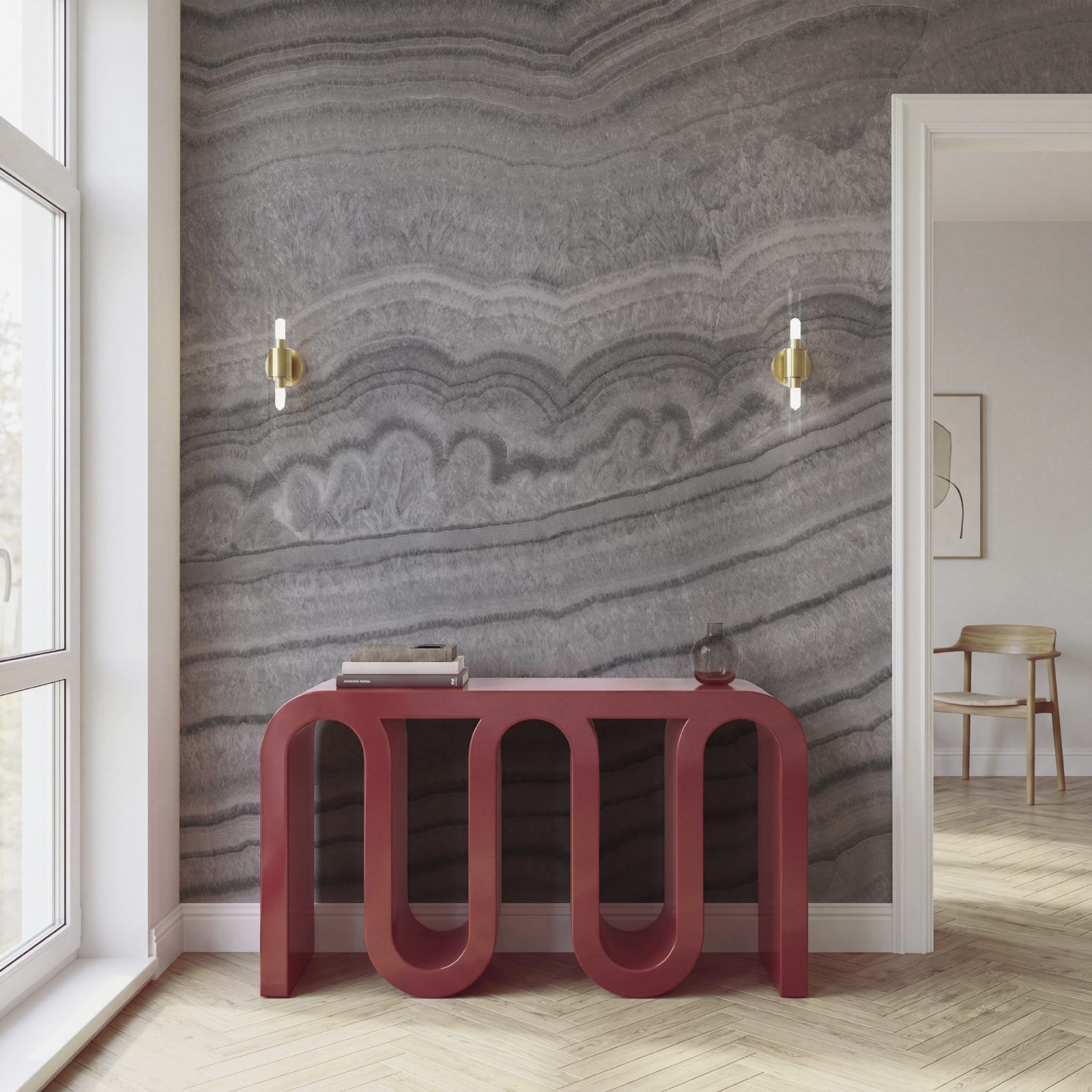 Natural waves in monochrome design Natural waves in monochrome design