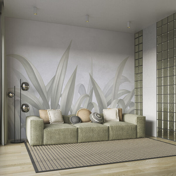 Wall mural Delicate leaves on a soft background (SKU: t00849) Wall mural Wall mural Delicate leaves on a soft background (SKU: t00849)