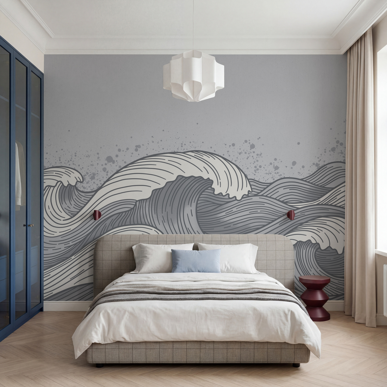 Drawing of waves in the ocean Drawing of waves in the ocean