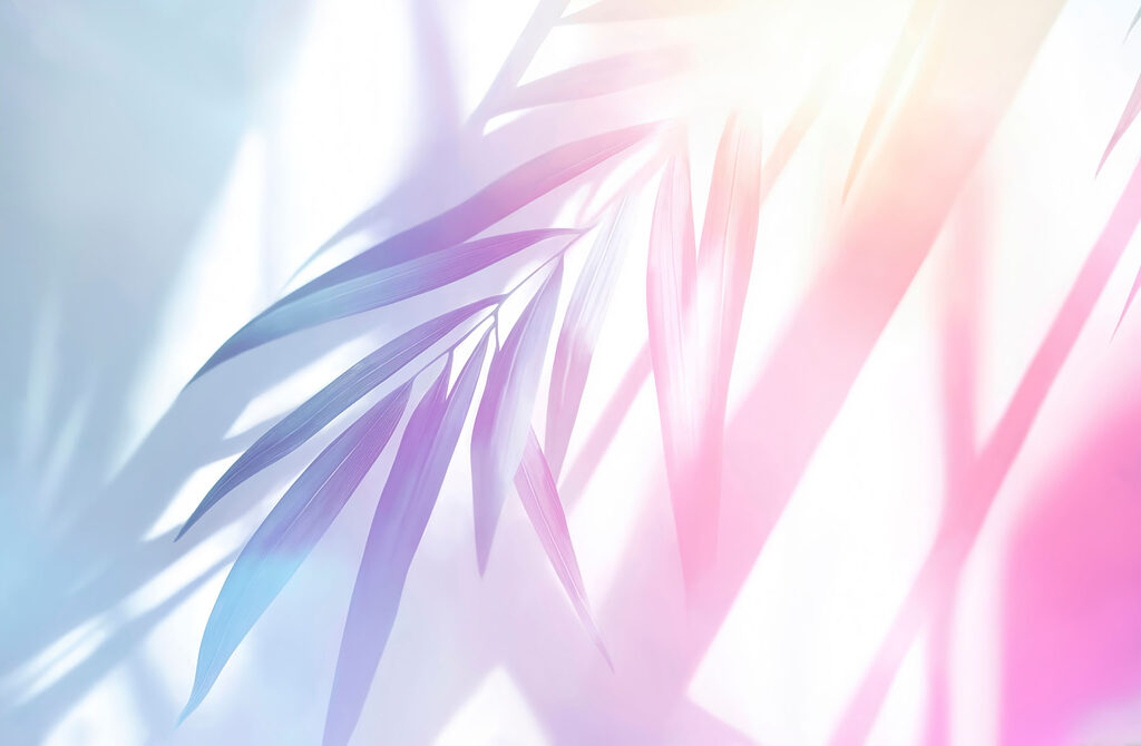 Delicate foliage with soft pastel hues Delicate foliage with soft pastel hues