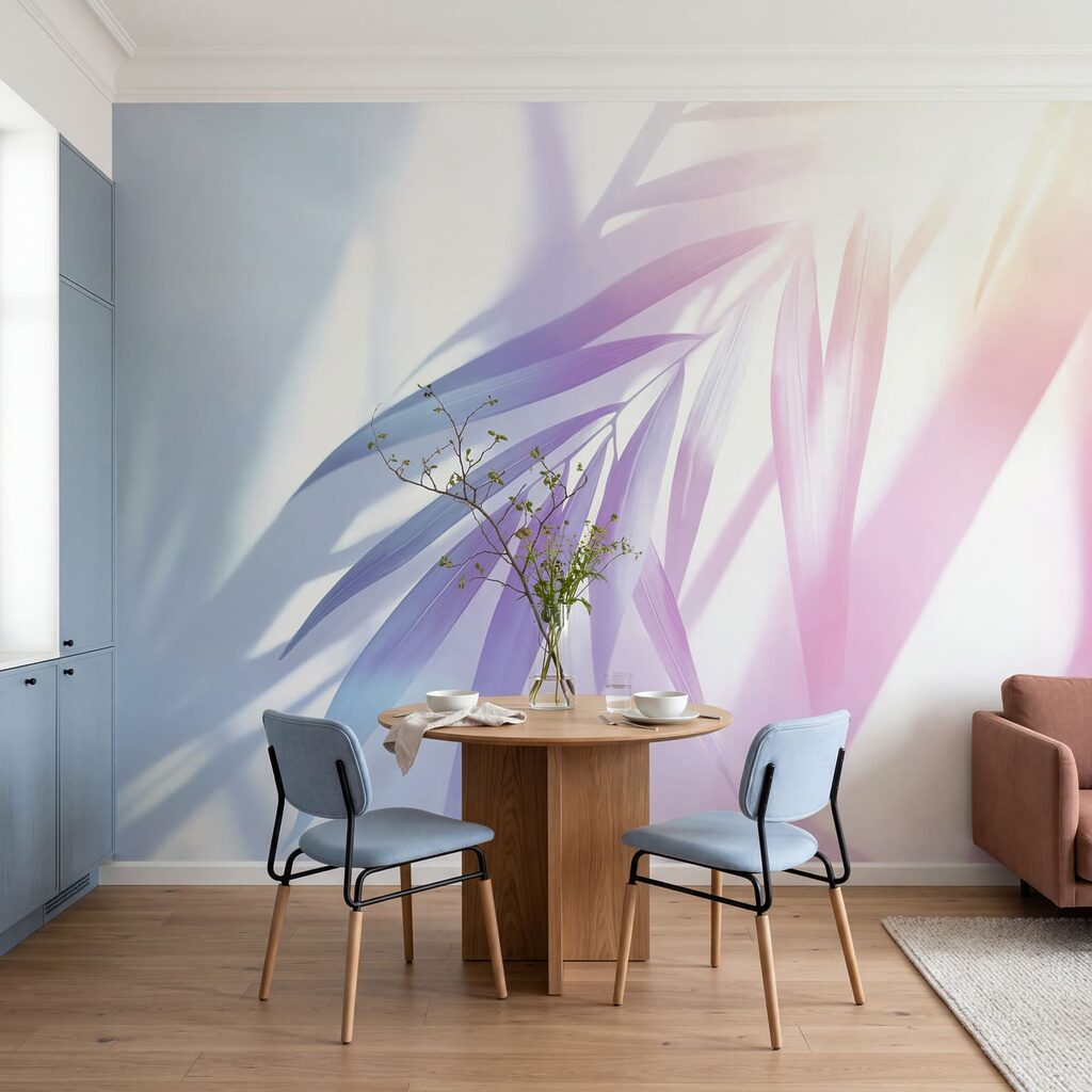 Delicate foliage with soft pastel hues Delicate foliage with soft pastel hues