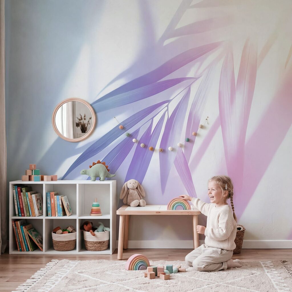 Delicate foliage with soft pastel hues Delicate foliage with soft pastel hues