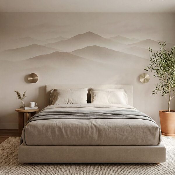 Wall mural Wall mural Foggy mountain range (SKU: t00881)