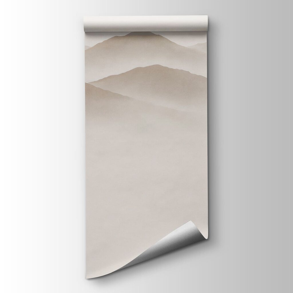 Foggy mountain range