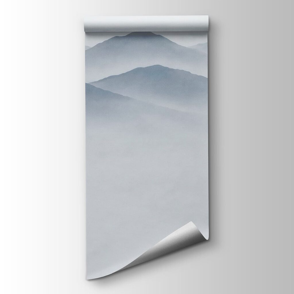 Group of mountains with fog Group of mountains with fog